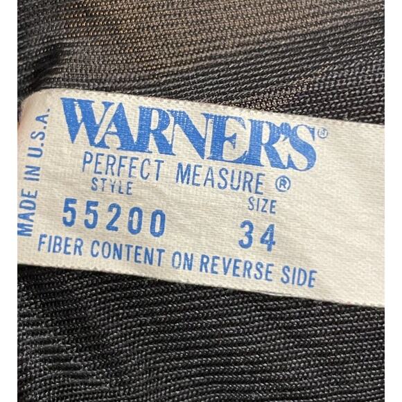 Vintage Warner's Slip Set Top‎ Full Skirt Size Small/Medium Black Satin 1980s - Picture 5 of 13